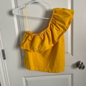 J.Crew One Shoulder ruffle top